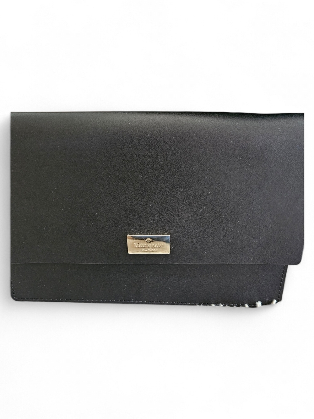 Kate Spade black leather clutch black and hot pink - Picture 4 of 5
